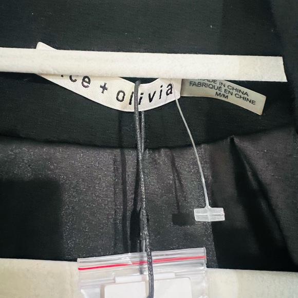 $995 Alice + Olivia Womens Solid Black Crystal Collar Long Sleeve Jacket Size M - Picture 4 of 8